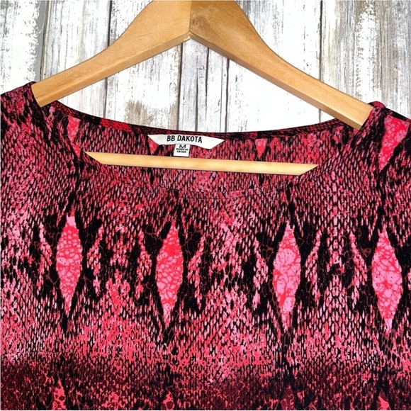 BB Dakota Red Snake Print Dress - Picture 4 of 5